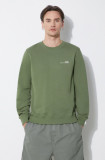 A.P.C. hanorac de bumbac sweat item barbati, culoarea verde, neted, COFBQ-H27608