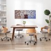 VidaXL Set tablouri din p&acirc;nză, vas cu flori, multicolor, 150 x 60 cm