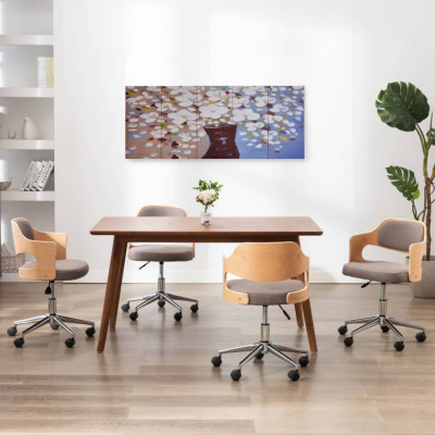 vidaXL Set tablouri din p&amp;acirc;nză, vas cu flori, multicolor, 150 x 60 cm foto