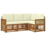 vidaXL Seturi de canapele cu pernă 4 pcs Lemn Solid de Acacia 3384296