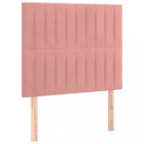 Cumpara ieftin Tablii de pat, 2 buc, roz, 100x5x78/88 cm, catifea