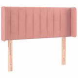 Cumpara ieftin Tablie de pat cu aripioare roz 83x16x78/88 cm catifea
