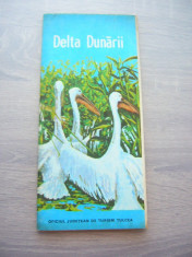 myh 63 - 25 - HARTA TURISTICA - DELTA DUNARII - 1980 - PIESA DE COLECTIE foto