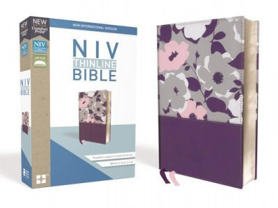 NIV, Thinline Bible, Imitation Leather, Purple, Red Letter Edition foto