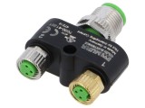 Adaptor T M12 4 pini masculin la M8 3 pini feminin x2 Murrelektronik 7000-41201-0000000