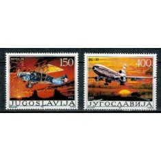 Iugoslavia 1987 - Avioane, aviatie, serie neuzata