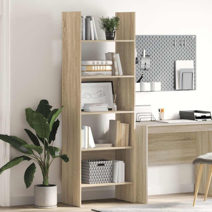vidaXL Bibliotecă, stejar sonoma, 60x35x180 cm, lemn prelucrat 803410