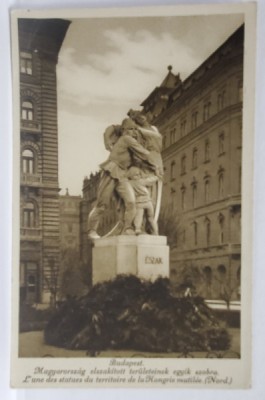 BUDAPESTA , MONUMENT , CARTE POSTALA ILUSTRATA , INTERBELICA foto