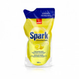 Rezerva Detergent Lichid Vase Sano Spark, 500 ml, Lamaie, Rezerva Lichida Detergent Vase cu Parfum Delicat de Lamaie, Sano Spark Lemon, Rezerve Deterg