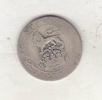 bnk mnd Marea Britanie Anglia 6 pence 1922 argint foto