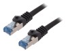 Patch cord negru S/FTP Cat6a 250mm, Logilink