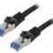 Patch cord negru S/FTP Cat6a 250mm