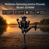 Mulineta Spinning pentru Pescuit, Model AD4000