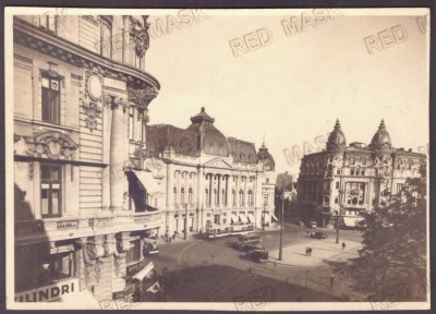 2224 - BUCURESTI tramway, car, Royal Palace Square 16/11 cm - old photocard 1931 foto