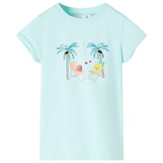 Tricou pentru copii, turcoaz deschis, 128