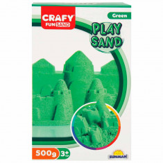 Nisip kinetic, Crafy, Play Sand, 500g, Verde