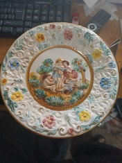 Farfurie antika Capodimonte REDUCERE foto