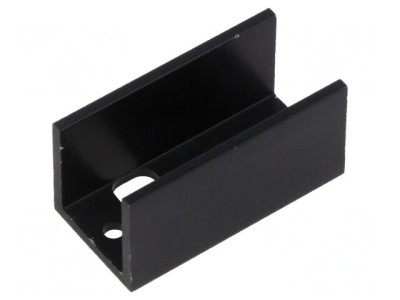 Radiator extrudat U TO220 negru 40x20x20 mm - Radiator extrudat TO220 negru 40x20x20 mm foto