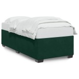 Cumpara ieftin Cadru de pat fara saltea, verde inchis, 90x190 cm, catifea
