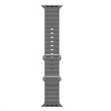 Curea Ceas SmartWatch pentru Apple , bratara 22 mm, Silicon, sport, eleganta, rezistenta la indoituri, Comfy to Wear, Gri