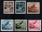 Liechtenstein 1930, Mi #108-113*, Aviatie, avioane, peisaje, serie cu sarniere, MH, cota 600,- &euro;!