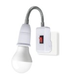 Cumpara ieftin Dulie cu intrerupator si stecher, cu bec LED E27 5W, alb neutru 4500K, brat flexibil, alb