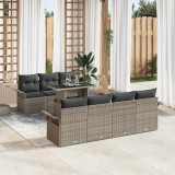 Cumpara ieftin Set de canapele pentru grădină cu pernă 8 pcs Gri Rattan poli