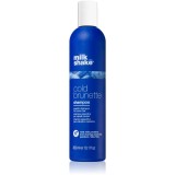 Milk_shake Cold Brunette Shampoo șampon pentru neutralizarea tonurilor de galben pentru nuante de par castaniu 300 ml, Milk Shake