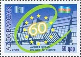 AZERBAIJAN 2009 CONSILIUL EUROPEI a 60-a aniversare Serie 1 timbru MNH**, Nestampilat