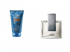 Set 2 buc. Avon Apa de toaleta Avon Luck pentru El 75 ml si Gel de ras Avon Care Men 150 ml foto