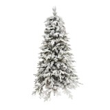 Brad artificial de craciun pulverizat complet alb-tip zapada, 1.8 m inaltime, bogat 512 ramuri, verde, Oem