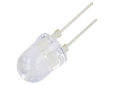 LED 10mm Portocalie Convexă cu Unghi de 30&deg; - Nr. Term: 2