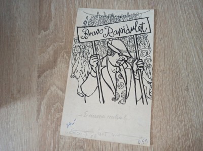 MIHAIL GION, CARICATURA &amp;quot;BRAVO RAPIDULET&amp;quot; * REVISTA URZICA foto