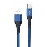 Cablu telefon USB - Type C Gold Edition, 1 m, Albastru, General