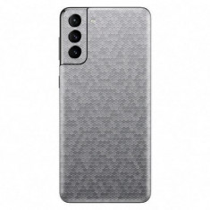 Set Folii Skin Acoperire 360 Compatibile cu Samsung Galaxy S21 Plus - ApcGsm Wraps HoneyComb Silver