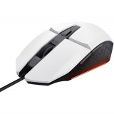 Mouse gaming Trust GXT 109W Felox, 6400 dpi, Iluminare LED, Alb