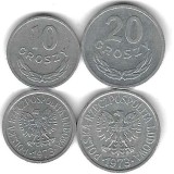 POLONIA LOT Nr 2 / : 2 buc , 10 + 20 groszy 1973