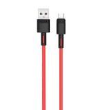 XO cablu USB-A la Micro USB, 1m, 5A, rosu (model NB-Q166)