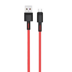 XO cablu USB-A la Micro USB, 1m, 5A, rosu (model NB-Q166)