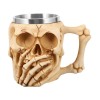 Halba de bere Mute Skeleton 400 ml, inox+rasina, Bej, Oem