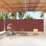 Cumpara ieftin Copertină laterală retractabilă, maro, 200x1000 cm