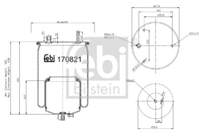 FEBI BILSTEIN 170821 Burduf, suspensie pneumatica foto