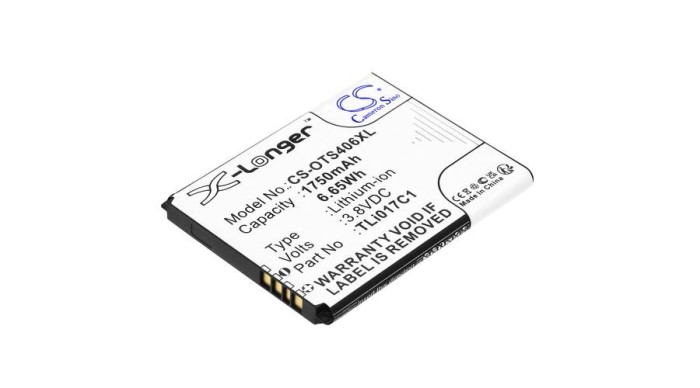 Cameron Sino 1750mAh Alcatel One Touch Streak,OT-4060,OT-4060A,One Touch Pop 3 4.5,OT-5017,OT-5017D,OT-5019,4058R,4056SPP Baterie
