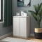 vidaXL Dulap, alb, 60x36x84 cm, lemn masiv de pin 808109