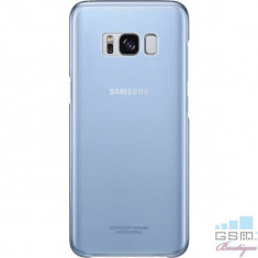 Husa Samsung Galaxy S8+ G955 Clear Cover EF-QG950CLEGWW Bleu Originala In Blister Transparenta foto