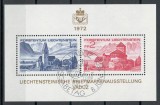 Liechtenstein 1972 565/66 bl 9 stampilat - A 8-a expozitie LIBA &#039;72, Vaduz, Nestampilat