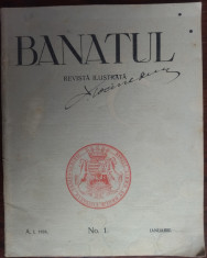 PRIMUL NUMAR DIN REVISTA BANATUL/IAN.1926:Lucian Blaga/Aron Cotrus/Sabin Dragoi+ foto