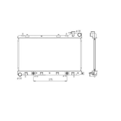 Radiator racire Subaru Forester (Sg), 06.2002-08.2005 Motor 2, 0 92kw Cv Automata Benzina, tip climatizare Cu/fara AC, niplu de 38/38mm, dimensiune 6 foto