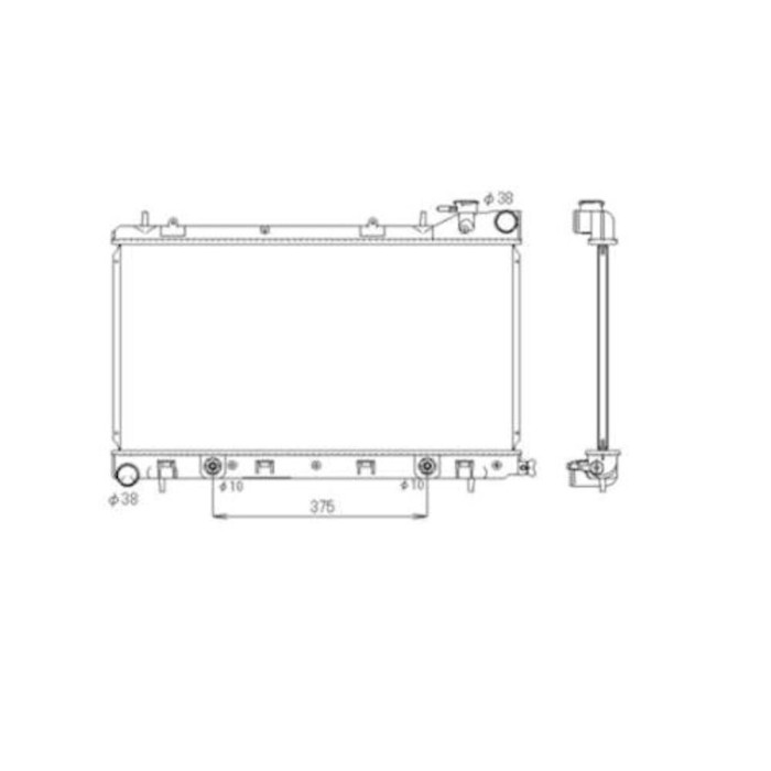 Radiator racire Subaru Forester (Sg), 06.2002-08.2005 Motor 2, 0 92kw Cv Automata Benzina, tip climatizare Cu/fara AC, niplu de 38/38mm, dimensiune 6