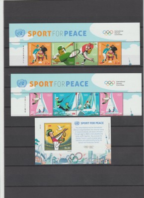 ONU - New-York 2021 - Jocurile Olimpice Tokyo - Sport pentru pace Serie + colita foto
